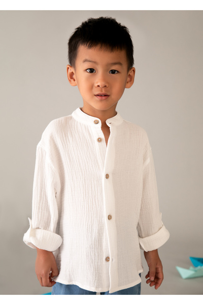 MAYORAL Πουκάμισο με όρθιο γιακά για αγόρια από μουσελίνα 3120