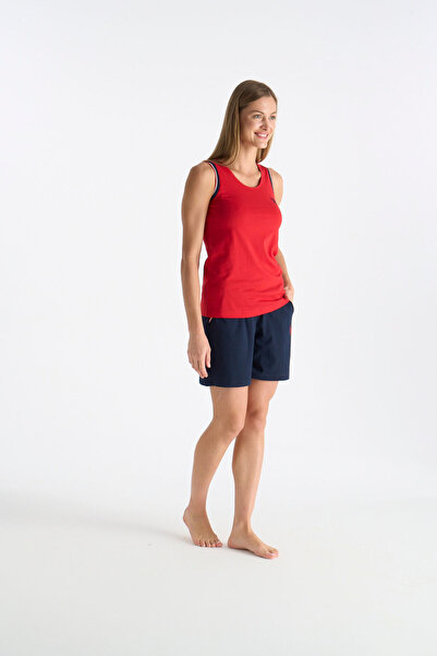 U.S. Polo Assn. Licensed Women's Red Shorts Set 20205