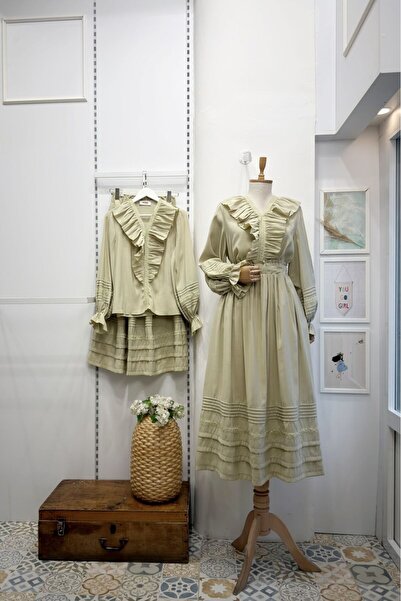 Sara Deluxe Tesettür Top and Skirt Set - Stylish and Elegant Skirt Combinatio...