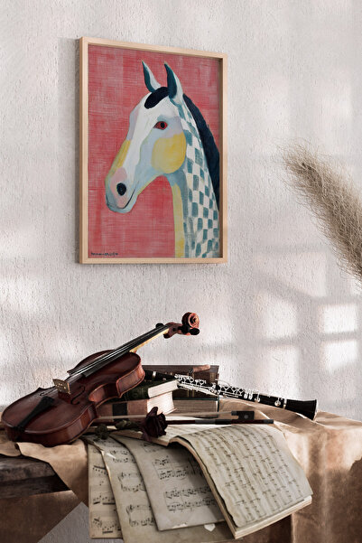 Artiera Παστέλ ζωγραφική με υφή αλόγου, μοντέρνο διακοσμητικό παιδικό δωμάτιο...