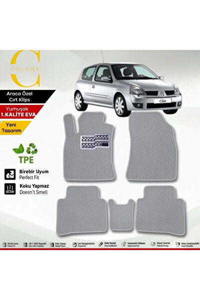 COLONY Renault Clio 2 Hücreli Premium 1.Kalite Eva Paspas Seti Paspas Takımı ...