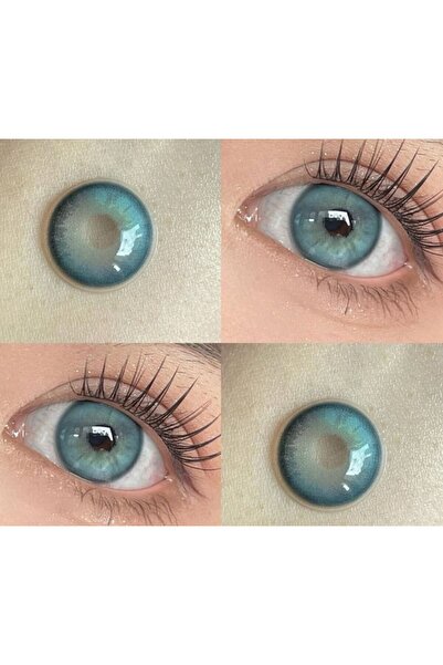 Axhara Newyork Baby Blue Mavi Renkli Göz Kirpik Lens Yıllık