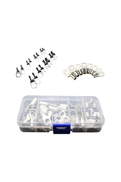 COBI SMART® Set of 60 copper electrical terminals, 8 sizes, 6-25 mm², silver ...