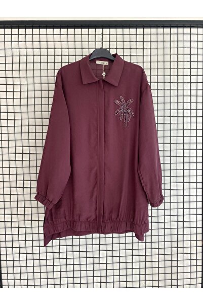 Armine TREND TAŞ DETAYLI GÖMLEK YAKA TUNİK-26YT405