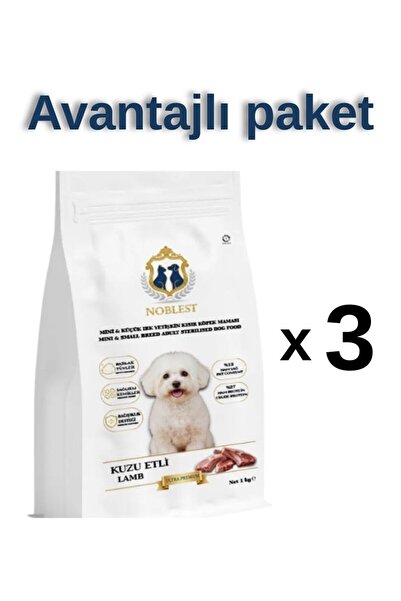 NOBLEST PET 27/13 KUZU ETLİ MİNİ VE KÜÇÜK IRK YETİŞKİN KISIR KÖPEK KURU MAMAS...