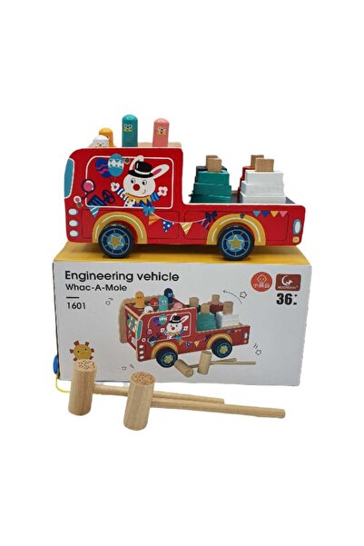 decotoys Camion lemn cu cartite