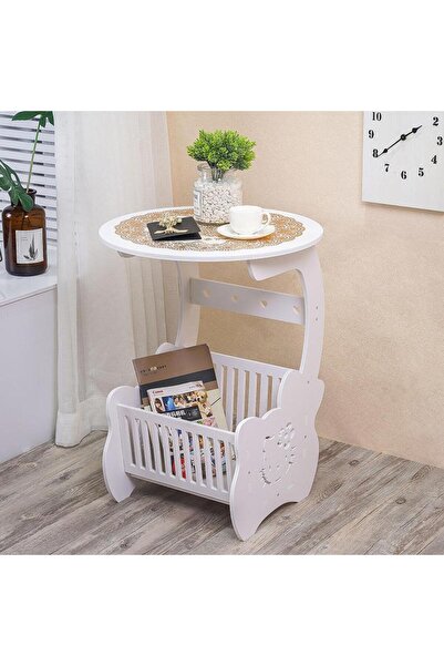 Vivendo Vivendo® Decorative Coffee Table with Magazine and Newspaper Holder –...