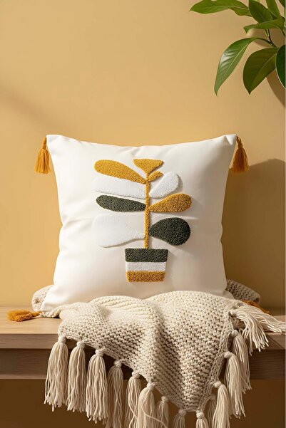 Rivaİstanbul Διακοσμητικό κάλυμμα μαξιλαριού με μοτίβο σε σχήμα γλάστρας