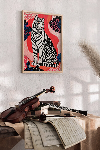 Artiera Mercan Koral Χειροποίητη Ζωγραφική Τίγρης - Διακοσμητικός Πίνακας Τοί...