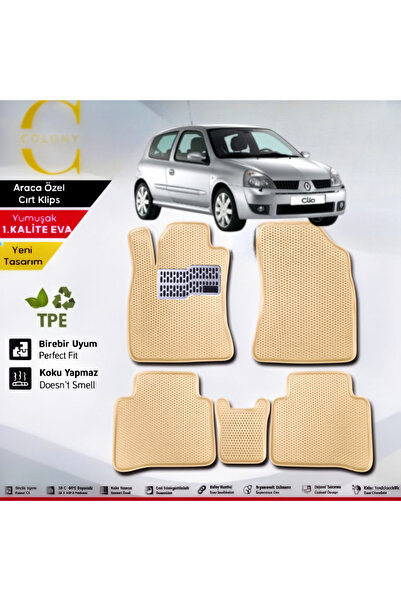 COLONY Renault Clio 2 Hücreli Premium 1.Kalite Eva Paspas Seti Paspas Takımı ...