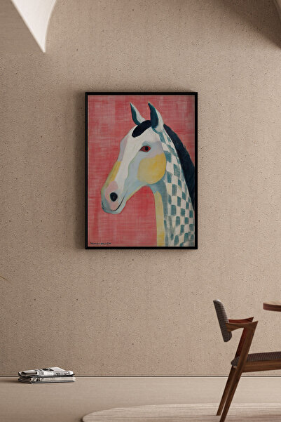 Artiera Παστέλ ζωγραφική με υφή αλόγου, μοντέρνο διακοσμητικό παιδικό δωμάτιο...