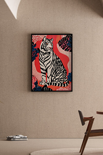 Artiera Mercan Koral Χειροποίητη Ζωγραφική Τίγρης - Διακοσμητικός Πίνακας Τοί...