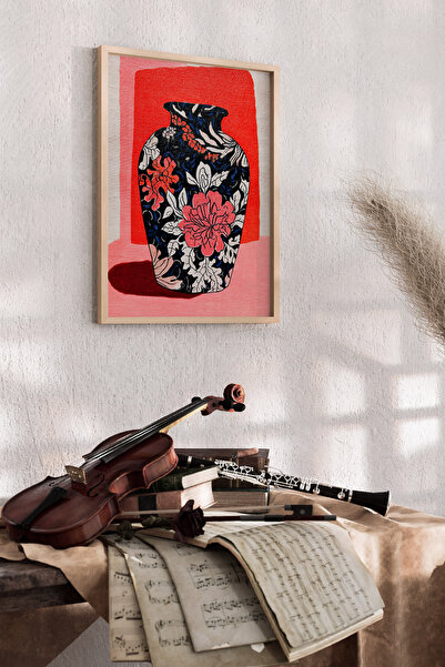 Artiera Κοραλί βάζο με σχέδιο λουλουδιών, δώρο για τη γιορτή της μητέρας - Ζω...