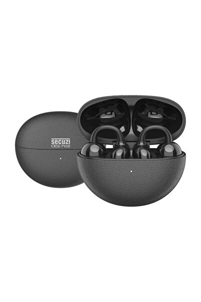 SECUZİ OpenType Free Clip Bluetooth Kulaklık 3. Nesil Deri Hissiyatı Siyah