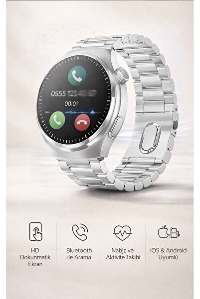 FaroxTech Premium Tasarım Bluetooth Aramalı Akıllı Saat - 45mm HD IPS Ekran v...