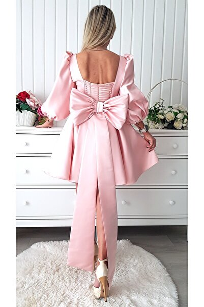 Voguesta Adelais Short Pink Baby Doll Dress for Civil Ceremony