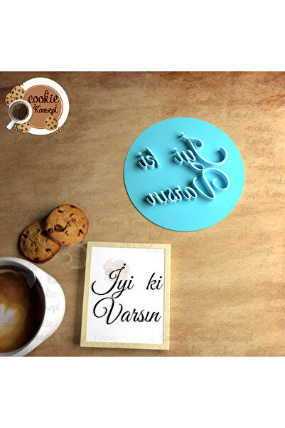 CookieKonsept İyi Ki Varsın #12 | Kurabiye, Hamur ve Kil uyumlu Stamp/Mühür