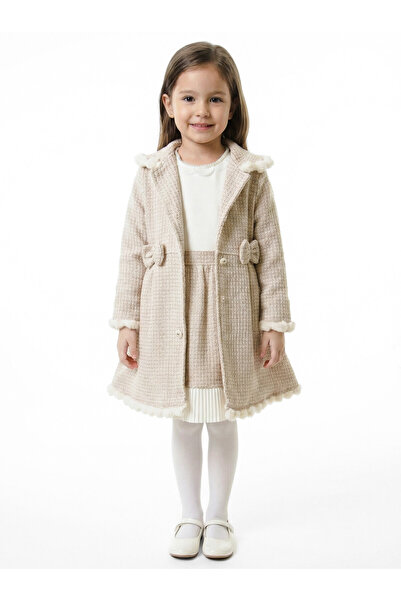 XO Kids Girl's 2-Piece Dress and Coat Set with Ribbon Detail and Shiny Fabric...