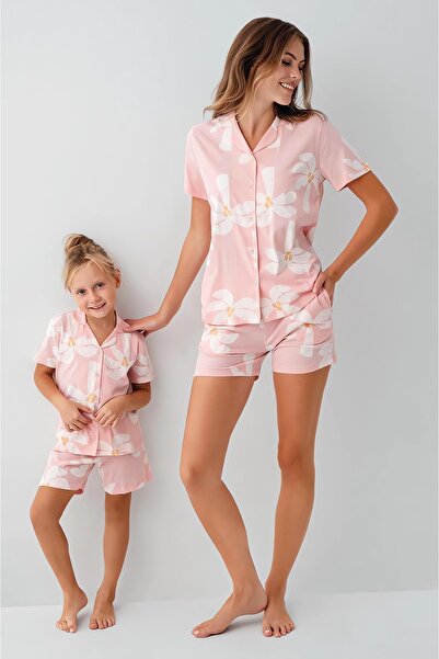 Rolypoly Shirt Collar, Mother & Daughter Shorts Set, (Sold Separately) 100% C...