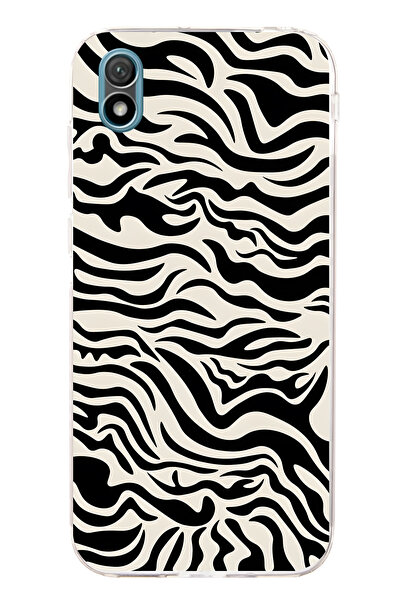 FLAMENKO حافظة هاتف شفافة بنمط حمار وحشي متوافقة مع هاتف هواوي Y5 2019