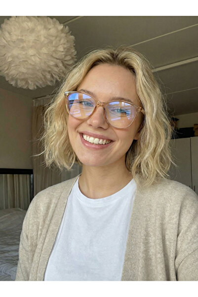 VEGA EYEWEAR Kelny Siyah Cat eye İnce Slim Metal Menteşeli Mavi Işık Korumalı...