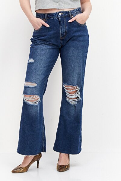 Don't Call Me Jennyfer Women Flare Fit Ripped Non Stretchable Denim Jeans, Wa...