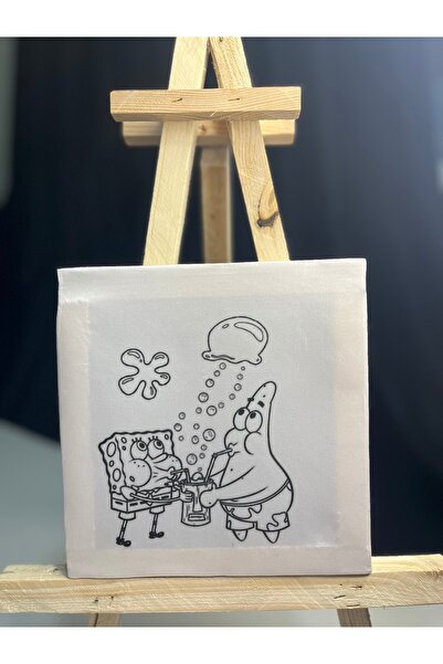 obelleatelier Sünger Bob ve Patrick 20x20 Tuval Boyama Seti – 6 Renk Boya ve ...