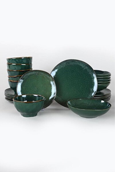 Keramika Asyayapi Pasta Plate 20 cm Emerald Green