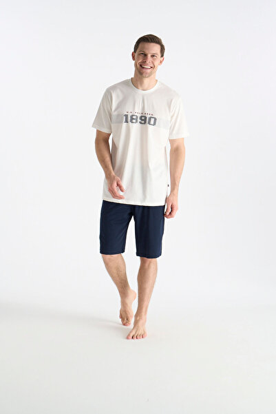 U.S. Polo Assn. Set pantaloni scurți ecru supradimensionați pentru bărbați 26Y