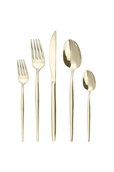 Dotail 30-piece gold cutlery set Targzier, for 6 people, stainless steel, glo...