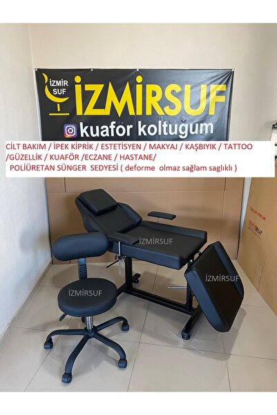 kuaforkoltugum 1 SEDYE 1 AMASÖRLÜ TABURE SİYAH SİYAH AYAK