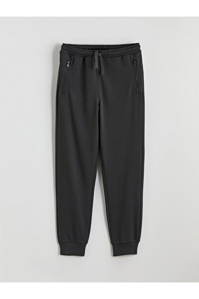 LC Waikiki Lcw Kids Anthracite Boys' Jogger Sweatpants with Elastic Waistband