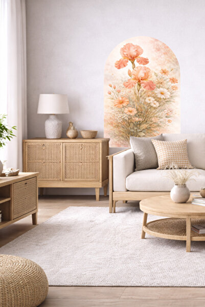 Sim Tasarım Boho ovalni cvetni i pejzažni Sa deznom dekorativni set zidnih na...