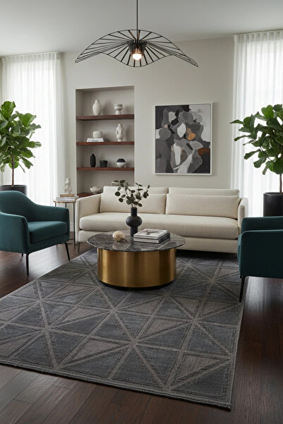 Zetahalı Zeta Halı Piramit Yumuşak Dokulu Modern Halı