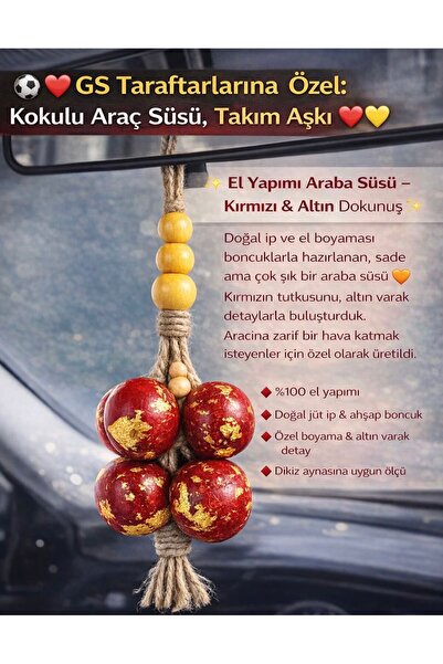 Hisar Center dekoratif el yapımı Galatarasay artaç kokusu