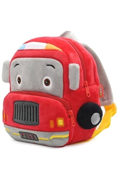 Petityu Geantă pentru grădiniță, ușoară, roșie, tip pompieri