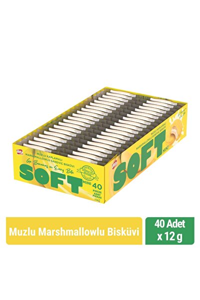 Bifa Soft Muzlu Marshmallowlu Mini Boy Bisküvi 12 gr x 40 Adet
