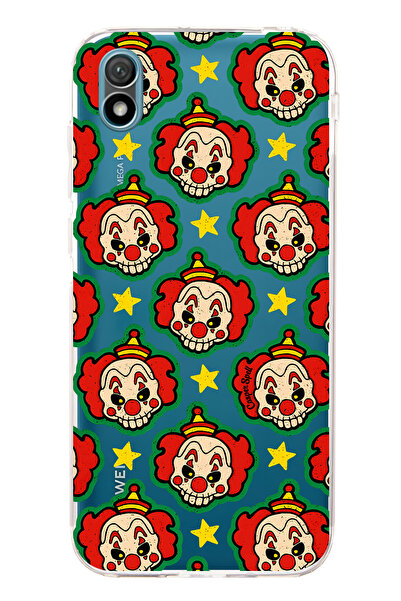 FLAMENKO حافظة هاتف شفافة متوافقة مع هاتف هواوي Y5 2019 بنمط المهرج