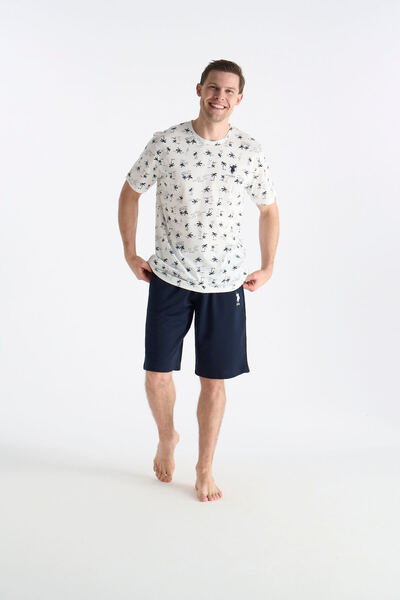 U.S. Polo Assn. 26Y Men's Ecru Shorts Set