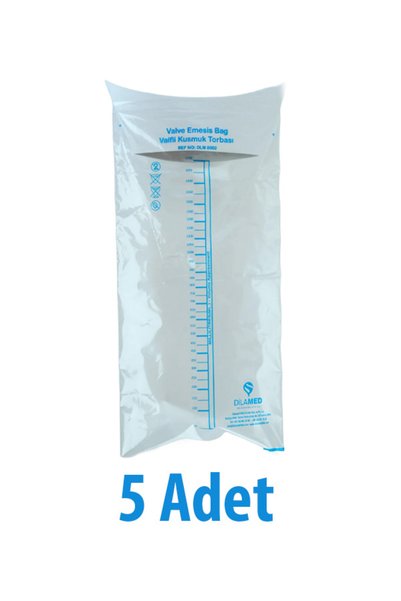Medicalium Valfli Kusmuk Torbası Kusma Poşeti Torbası 1500ml X 5 Adet