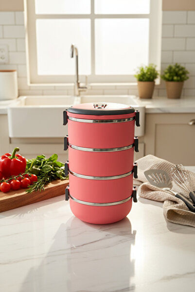 YAZICI 4-Layer Leak-Proof Food Thermos 2.4 Liter – Steel Inner Container, Vac...