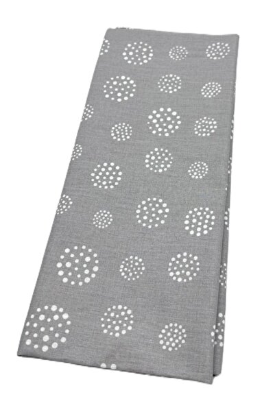 angel çanta aksesuar 120X50 cm Cotton Lining Fabric Gray Circle Patterned