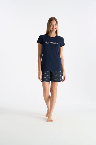 U.S. Polo Assn. Set pantaloni scurți bleumarin pentru femei 26Y