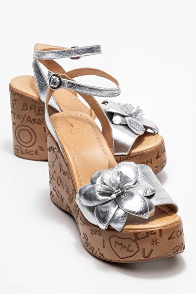 Zeynep Sıradağlı Harold Women's Genuine Leather Sandals Lame