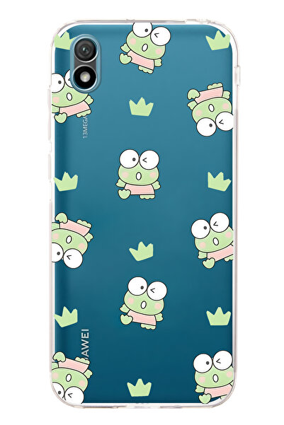 FLAMENKO حافظة هاتف شفافة متوافقة مع هاتف هواوي Y5 2019 بنمط الضفدع