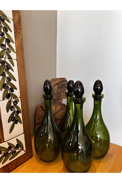 Miko Home & Garden Lüks Kapaklı Yeşil Karaf 1 Adet