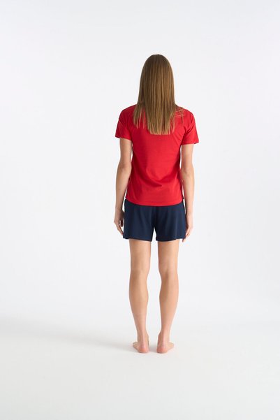 U.S. Polo Assn. Licensed Women's Red Shorts Set 20194