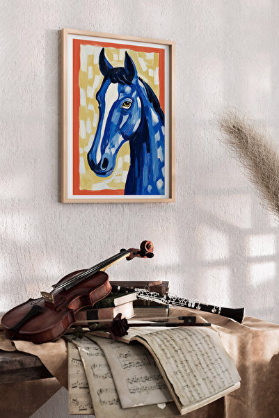 Artiera Ζωγραφική με μπλε τόνους με άλογα, Καλλιτεχνικός Εικονογραφικός Χώρος...