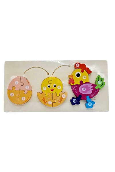 decotoys Puzzle lemn gaina evolutia