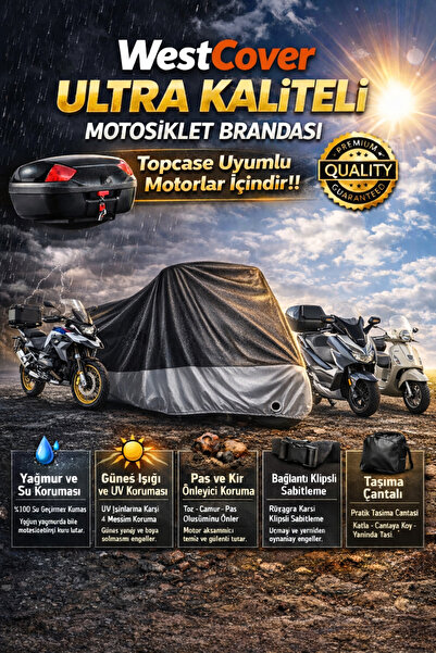 WestCover غطاء محرك موتولوكس روسي 125 متوافق مع الجلد الصناعي، غطاء محرك سميك...